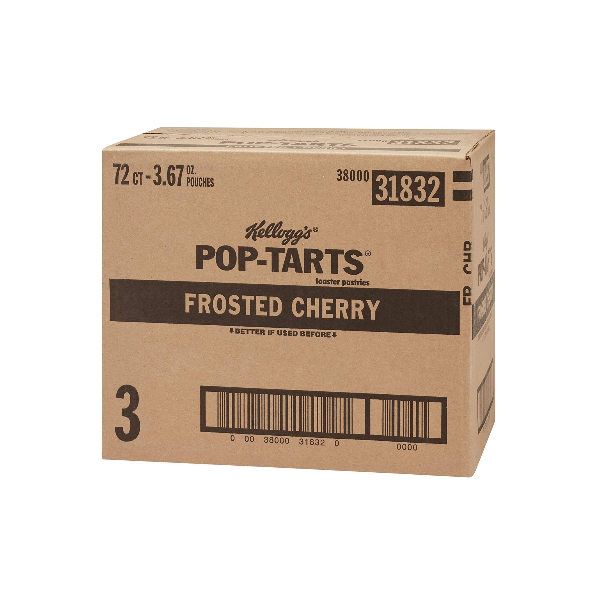 Kellogg's Pop-Tarts, Breakfast Toaster Pastries, Frosted Cherry, 22oz (72 Count)