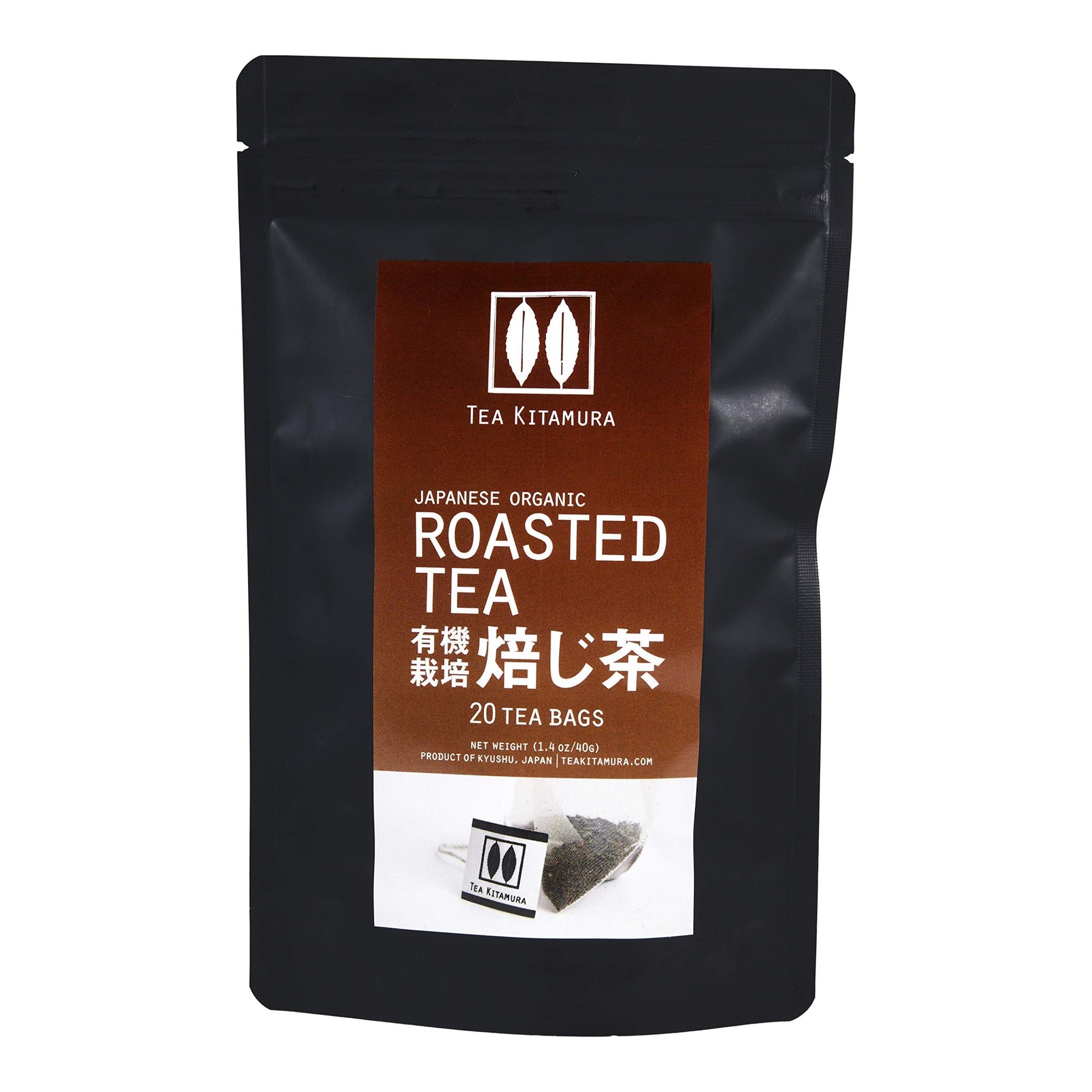 Organic Single-origin Japanese Roasted Tea (Hoji-cha) 20 Tea Bags by Tea Kitamura