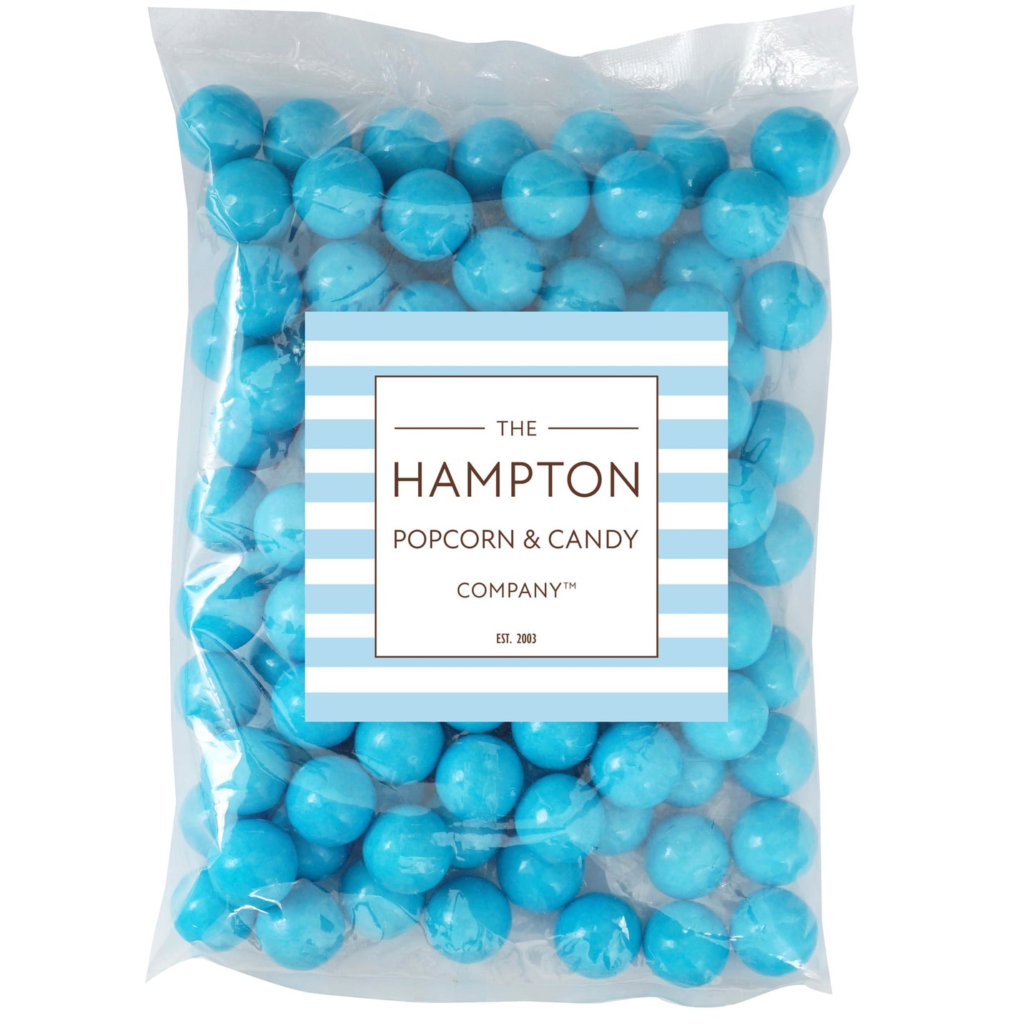 Blue Gumballs 1 Inch Gumballs, 2 Pound Bulk Bag (Approx. 110 Pieces), Blue Candy, Gumballs 1 Inch Blue, The Hampton Popcorn & Candy Company
