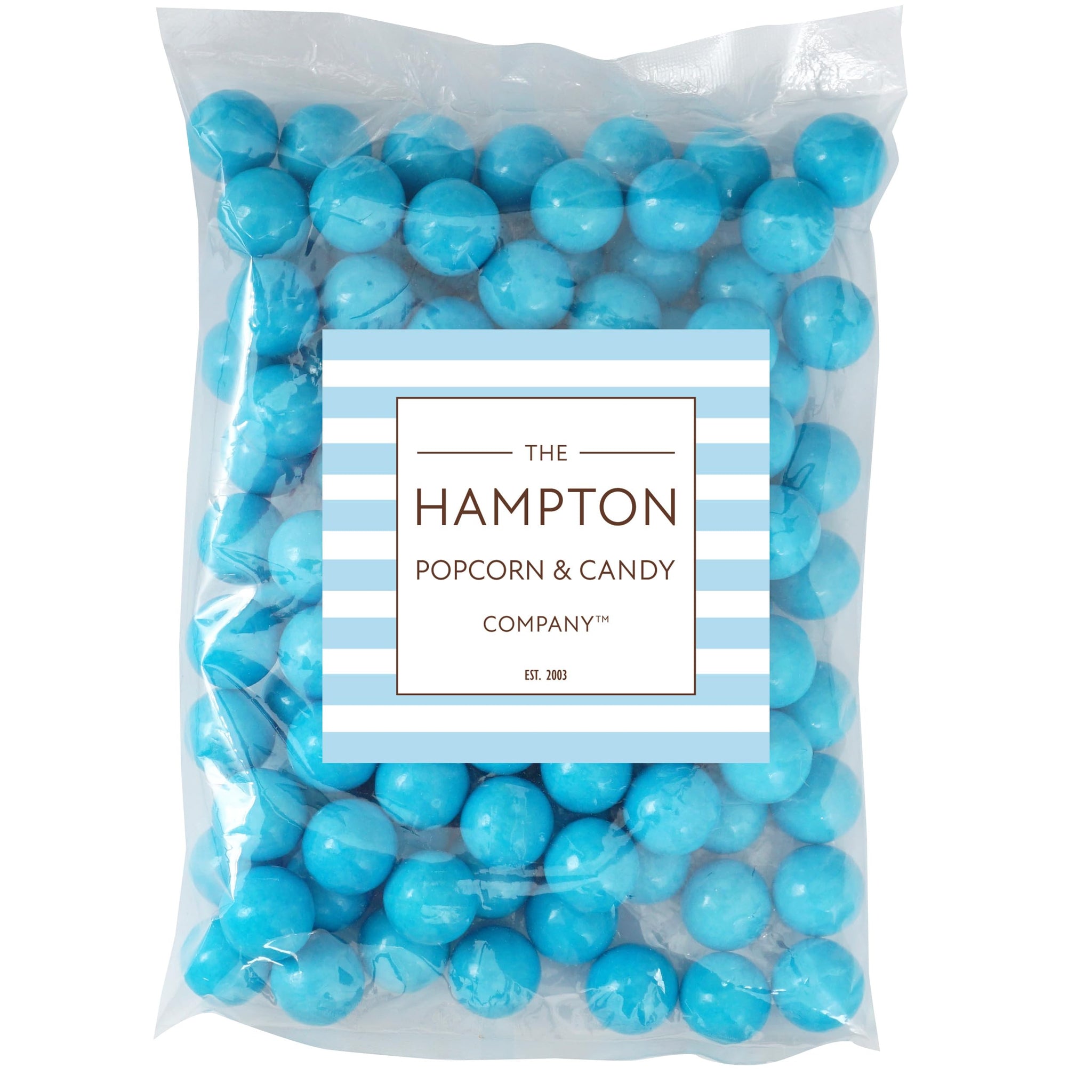 Blue Gumballs 1 Inch Gumballs, 2 Pound Bulk Bag (Approx. 110 Pieces), Blue Candy, Gumballs 1 Inch Blue, The Hampton Popcorn & Candy Company