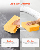 VEVOR 6-Pack Non-Scratch Cleaning Sponges, Dish Scrubber Sponges for Kitchen, Bathroom, Tiles, Marble and Glass Surfaces, Large Household Scrubbing