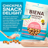 BIENA Chickpea Snacks - Crunchy Roasted Chickpeas - High Fiber Vegan Protein Snacks for Adults and Kids - Individual Pack - Himalayan Pink Salt