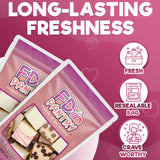 Freeze Dried Cheesecake Bites New York Style 4.1oz (6 Pack) - Caramel, Chocolate Chip and Strawberry Swirl Freeze Dried Dessert - Mini Chocolate