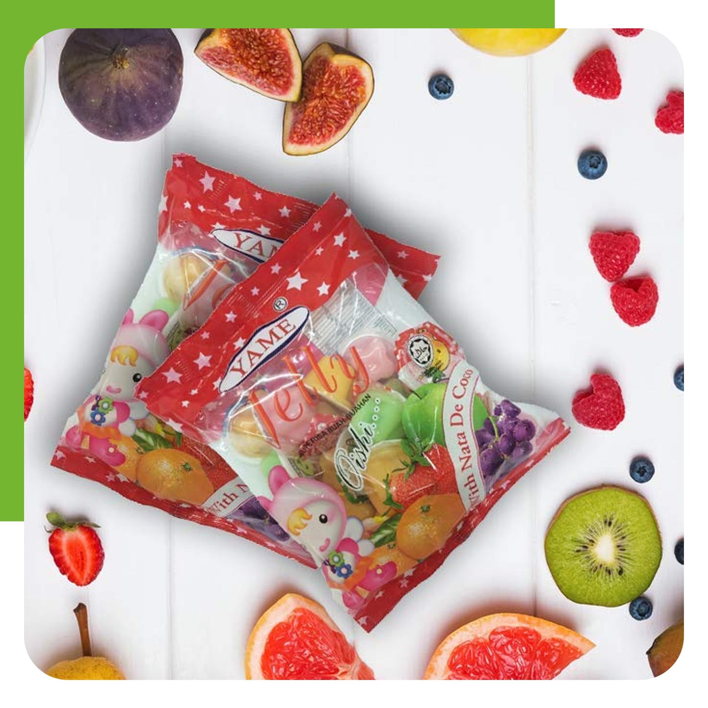 YAME JELLY MIXED BAGS 700g-24.6oz (Pack of 3) WITH NATA DE COCO