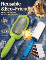 Washable Sticky Roller, Reusable Lint Roller, Washable Pet Hair Removal Tool for Clothes, Pet Hair Remover,Furniture for Cats and Dogs FurIdeal