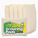 6 Scrub Sponges Kitchen by SCRUBIT, Multi-Purpose Scouring Pads, Non-Scratch Cleaning Sponges for Dishes, Pots & Non-Stick Cookware - Long Lasting