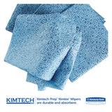 Kimberly-Clark KIMTEX Wipers, 1/4 Fold, 12 1/2 x 12, Blue, 66/Box, 8 Boxes/Carton, Sold As 1 Carton