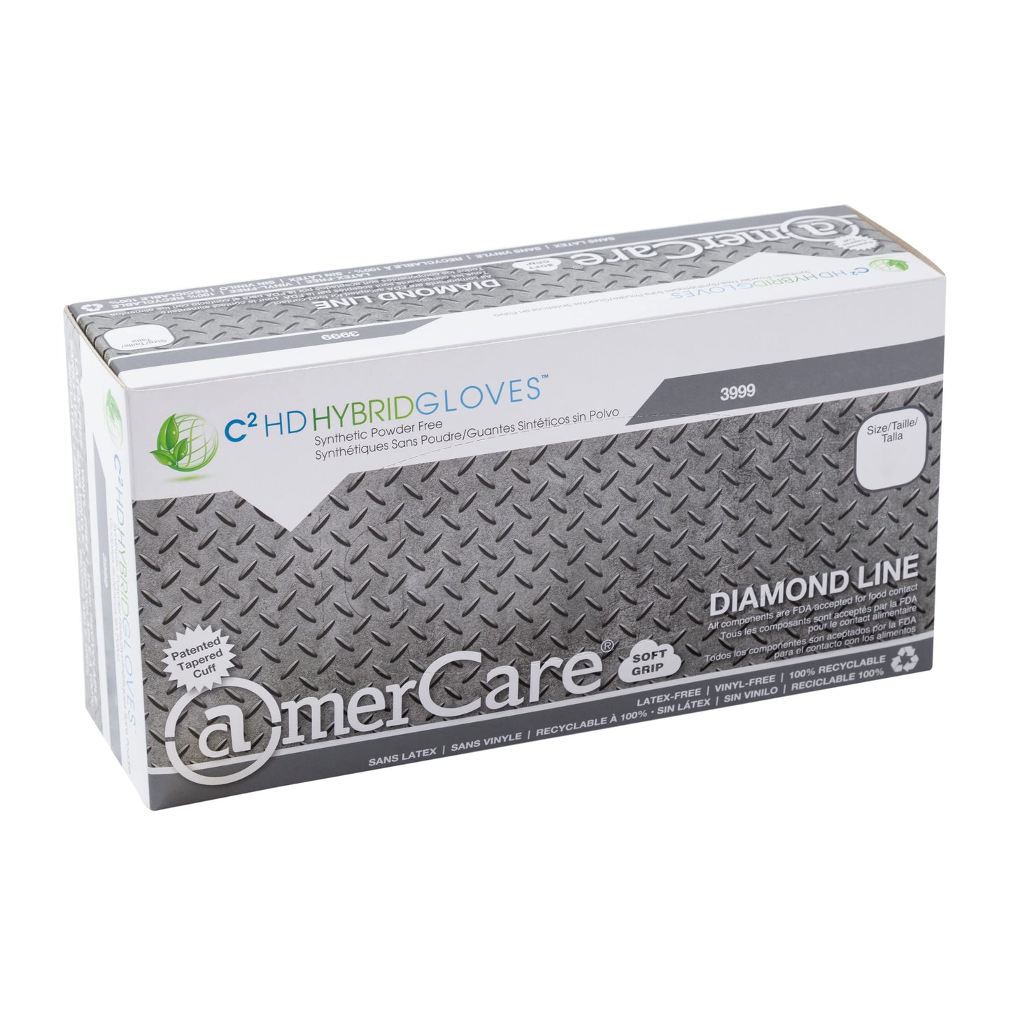 AmerCare Extra Large Powder-Free Hybrid HD Hybrid Gloves, Case of 1000