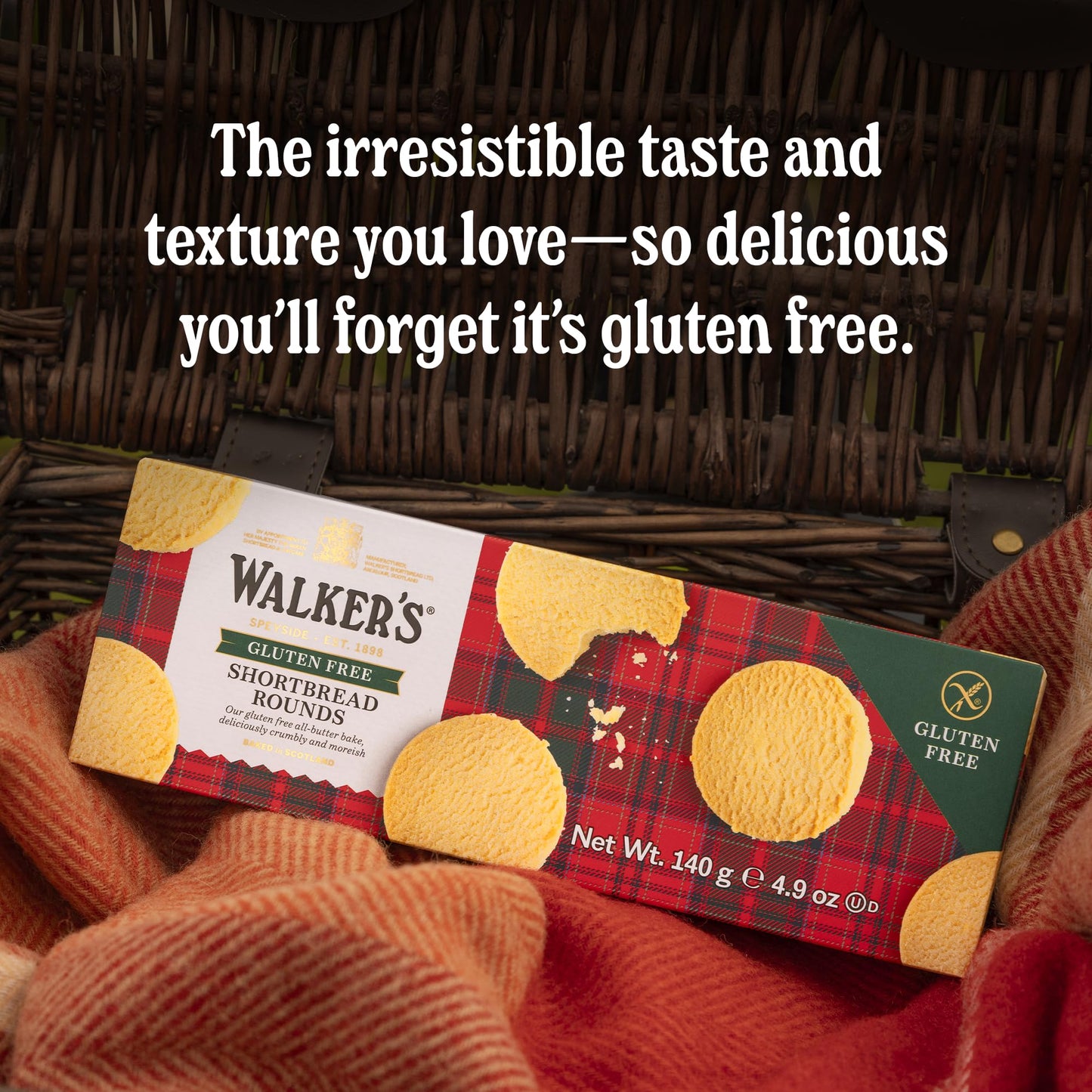 Walker’s All-Butter Shortbread Rounds, Gluten Free Cookies - 9-Count Box (Pack of 6) - Authentic Shortbread Cookies from Scotland