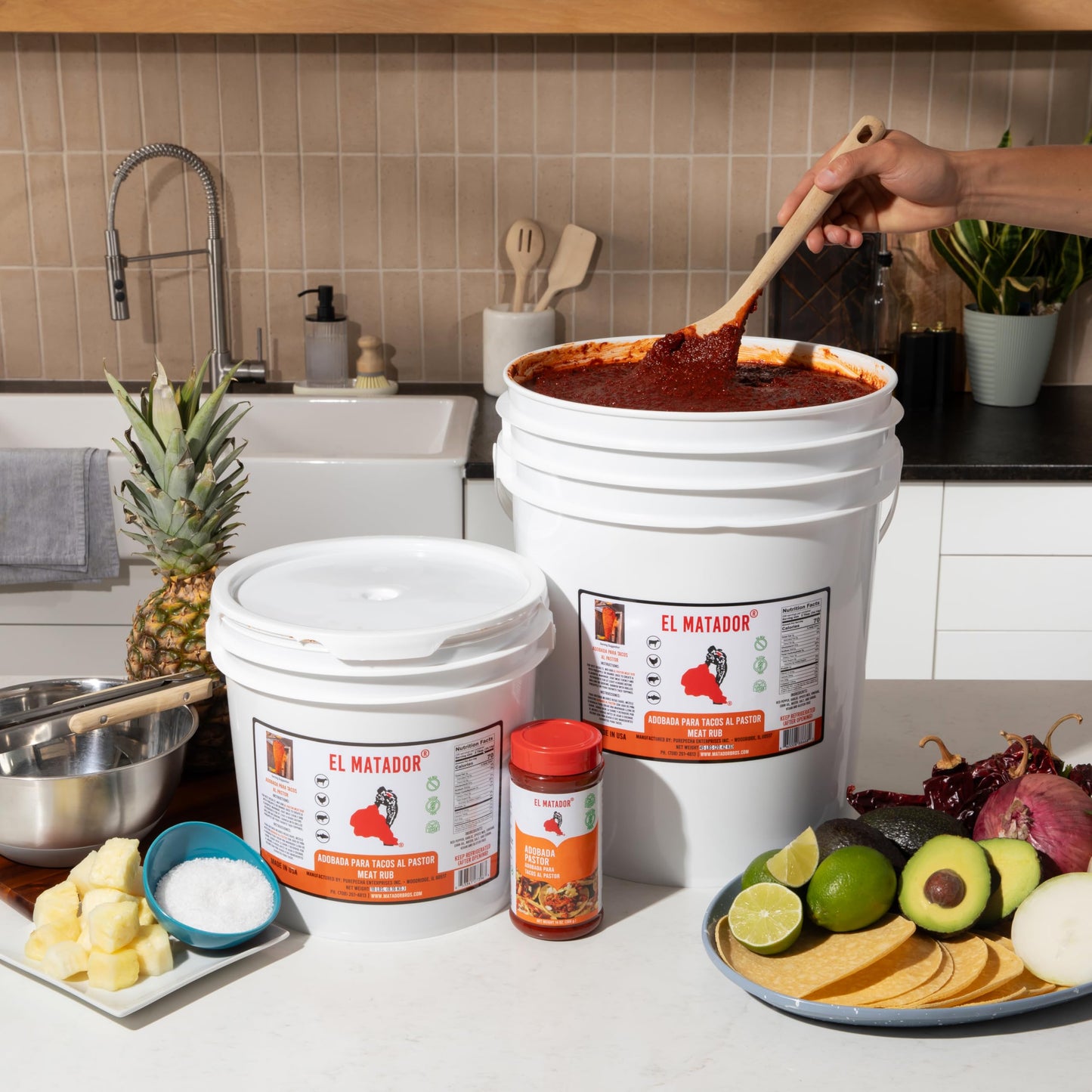 El Matador Adobada Para Tacos Al Pastor - 45lb Bulk Mexican Marinade for Tacos Al Pastor- Commercial Use & Food Service Adobo/Adobada (Al Pastor)