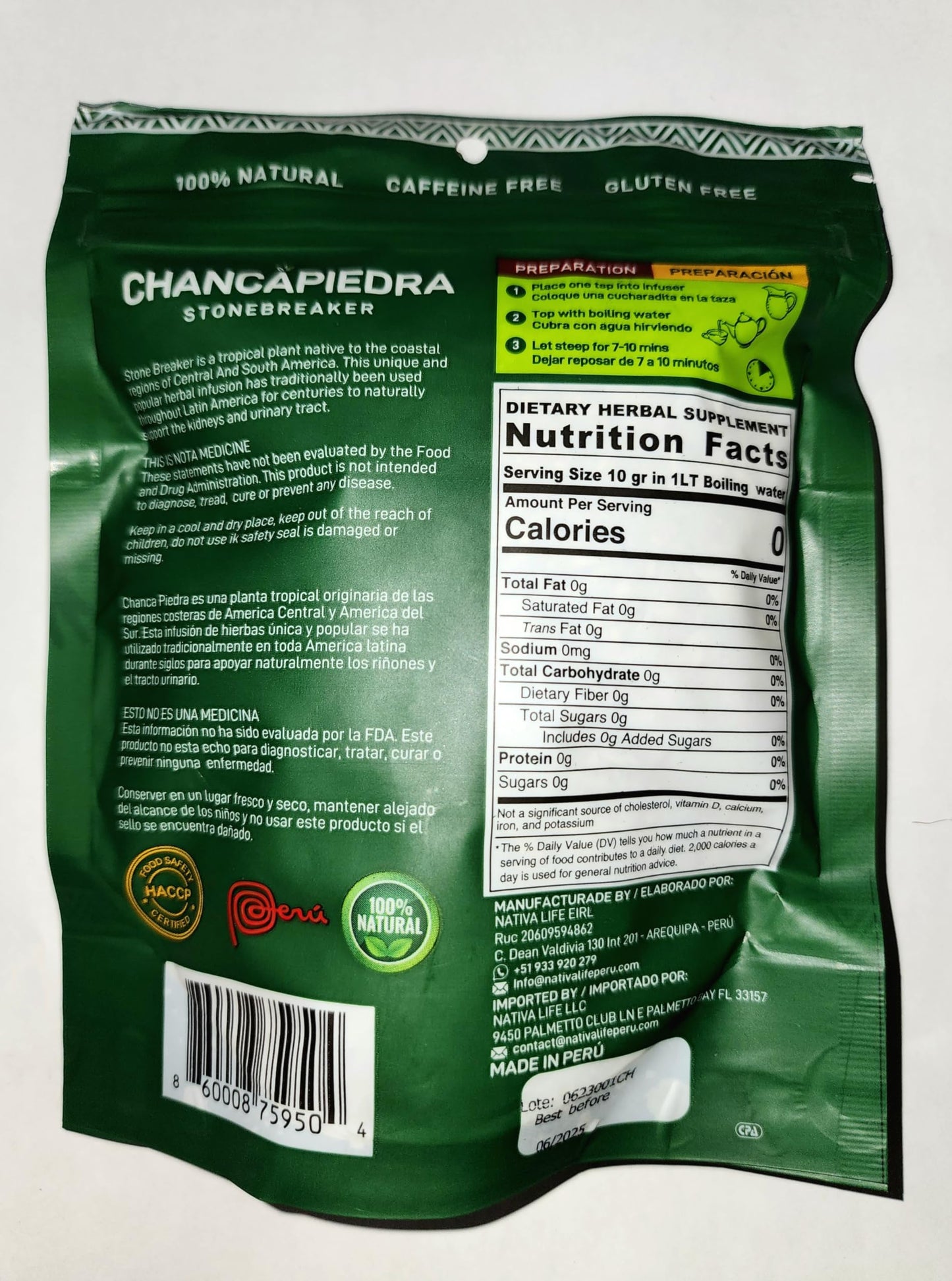 ChancaPiedra StoneBreaker Tea - Premium Organic Chanca Piedra Stone Breaker Tea - Natural Herbal Kidney Stone Crusher Infusion For Kidney Cleanse