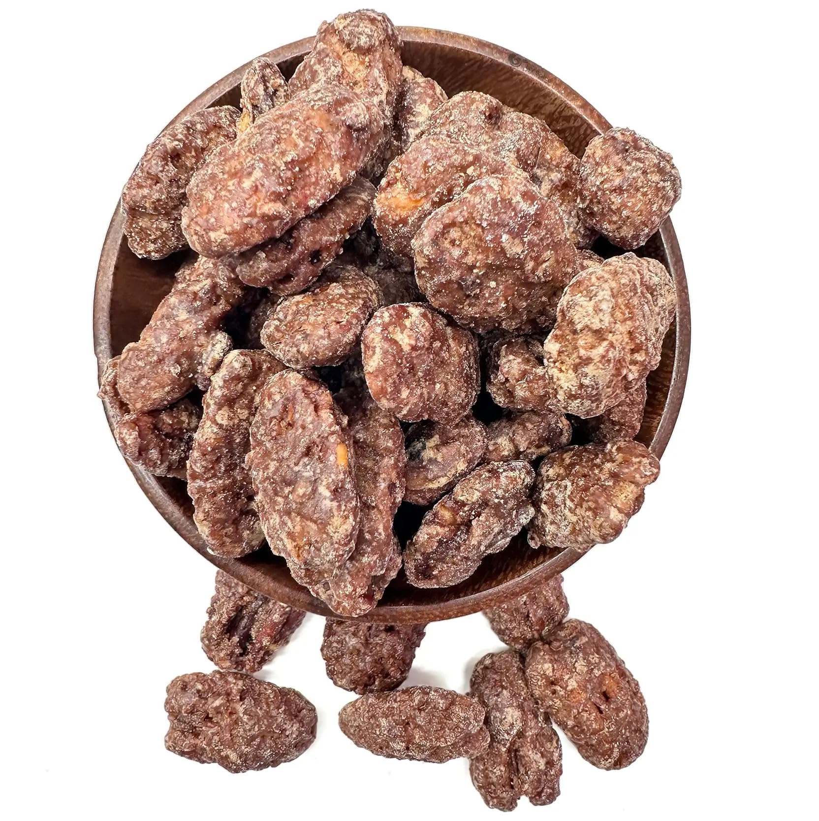NY Spice Shop Apple Pie Pecans - 1 Pound Candied Whole Pecans Bulk - Healthy Snacks Mix Proteins - Crunchy Delicious Treat