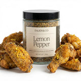 Dalkin & Co. Lemon Pepper Chicken Wing Seasoning, Bright Lemon Peel, Black Pepper, Garlic & Onion Blend, Clean Flavor with No Fillers or Additives