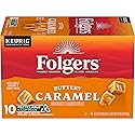 Folgers Buttery Caramel Artificially Flavored Coffee, Keurig K-Cup Pods, 10 Count Box