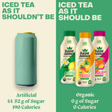 Saint James Iced Tea - Organic Green Tea - Non GMO, Gluten Free, Low Calorie & Low Sugar - Variety Green Tea Flavors, 12 Pack (16.9 fl oz each)