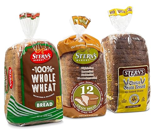 Whole Grain Bread | Sandwich Bread | 3 Flavor Variety Bundle | (1) 12 Grain Bread (1) 6 Grain Bread (1) 100% Whole Wheat Bread | 16 oz per Loaf