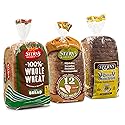 Whole Grain Bread | Sandwich Bread | 3 Flavor Variety Bundle | (1) 12 Grain Bread (1) 6 Grain Bread (1) 100% Whole Wheat Bread | 16 oz per Loaf