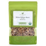 Biokoma Organic White Willow Bark Dried Cut 3.55 oz - Salix Alba Loose Herbal Tea - USDA Organic - Resealable Moisture Proof Pouch - No Additives - No