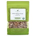 Biokoma Organic White Willow Bark Dried Cut 3.55 oz - Salix Alba Loose Herbal Tea - USDA Organic - Resealable Moisture Proof Pouch - No Additives - No