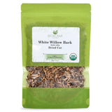 Biokoma Organic White Willow Bark Dried Cut 3.55 oz - Salix Alba Loose Herbal Tea - USDA Organic - Resealable Moisture Proof Pouch - No Additives - No