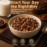 Oppenheimer USA Dark Chocolate Chips Granola - 11 oz Canister - 100% Vegan, Plant Based Crunch Cereal & Yogurt Topper - Kosher, Source of Fiber, No