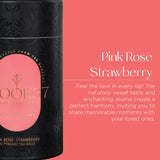 Brook37 Pink Rose Strawberry Eco Herbal Tea - Luxury Caffeine-Free Floral Blend with Hibiscus, Rose, Strawberry & Elderberry | Cold Brew or Mocktail |