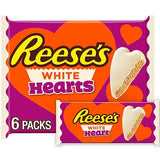 REESE'S White Creme Peanut Butter Hearts, Valentine's Candy Packs, 1.2 oz (6 Count)