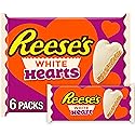 REESE'S White Creme Peanut Butter Hearts, Valentine's Candy Packs, 1.2 oz (6 Count)