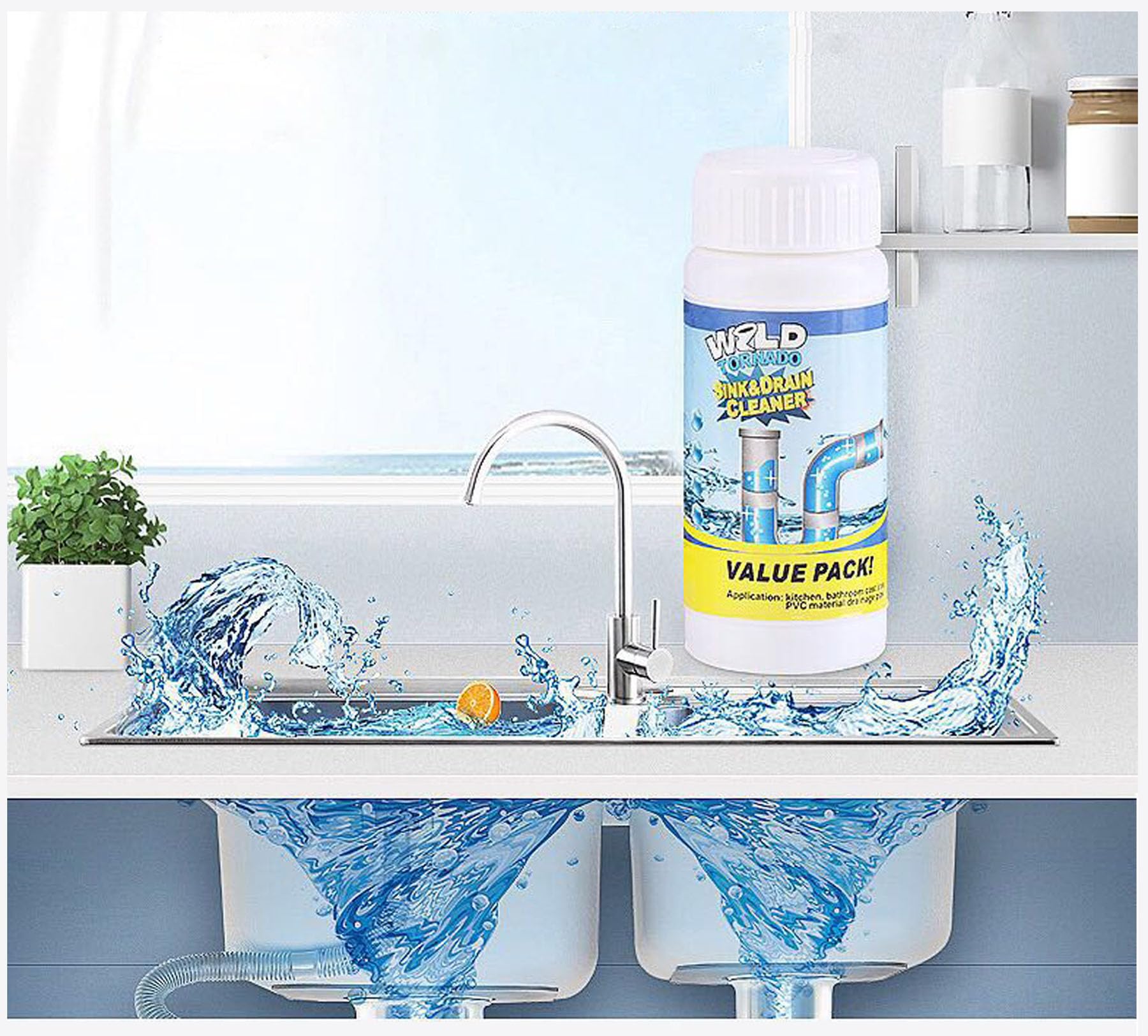 Strong pipeline dredging agent?kitchen sewer, toilet, and toilet deodorization?Blocking and dredging maintenance cleaning powder