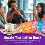 Cooper Street Twice Baked Biscotti Cookies Variety Pack - 5 Pack (5oz Each) - Light and Crispy Coffee Cookies 5 Flavors Assortment - Low-Calorie