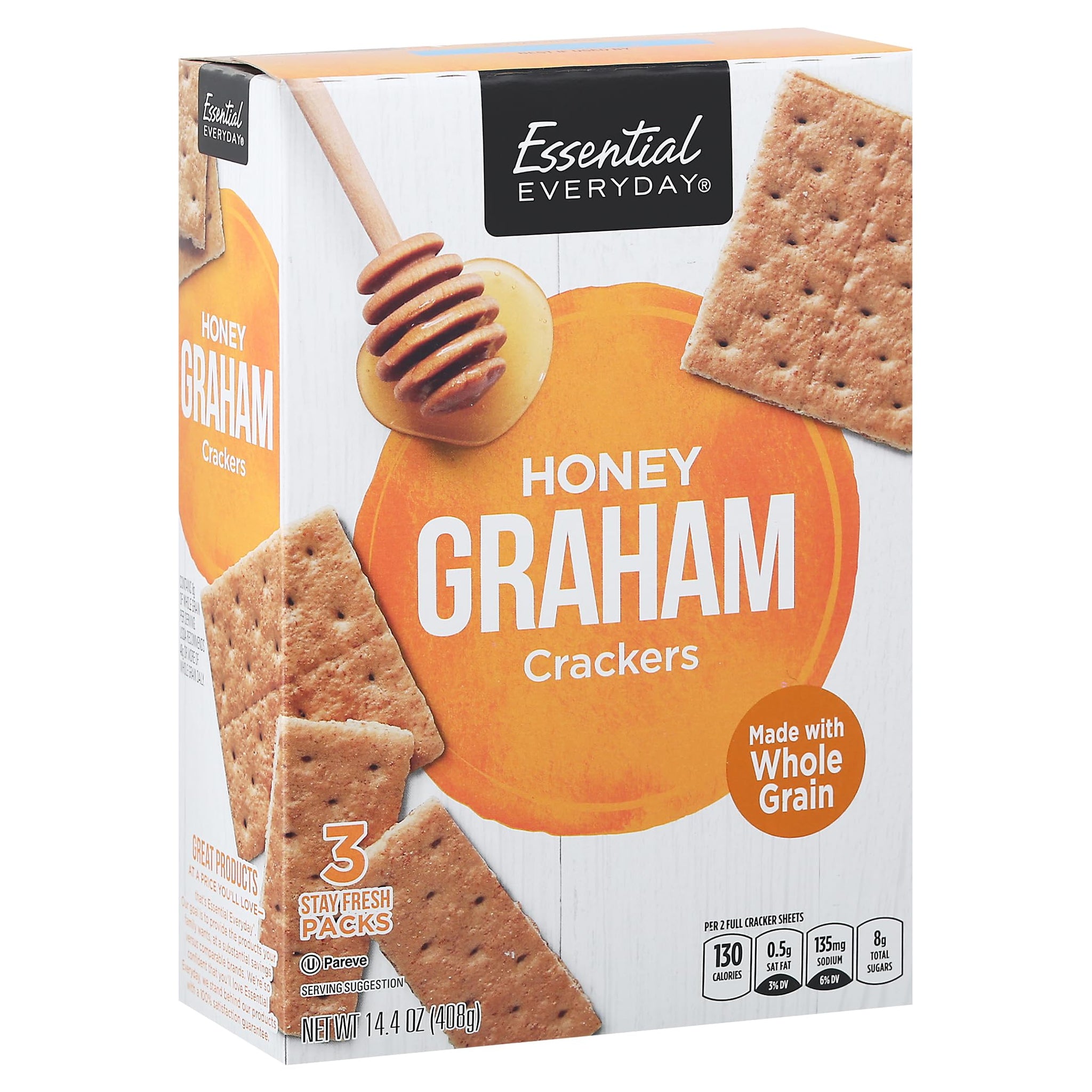 Essential Everyday, Graham Crackers, Honey, Stay Fresh Packs, 14.4 Ounce
