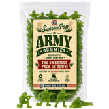 Swirlee™ Army Guys Gummies - Green Apple Gummy Army Men Candy - 12 oz Novelty Military Shaped Gummies for Parties, Candy Buffets, Gifts & Care