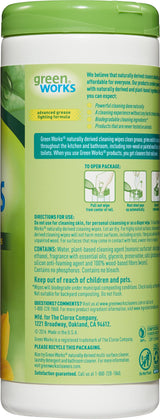 Green Works Compostable Cleaning Wipes, Biodegradable Cleaning Wipes - Original Fresh, 30 Count