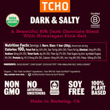TCHO Dark & Salty 81% Dark Chocolate Bars (5 pack) |Plant Based, Organic & Fair Trade Certified Chocolate | Non GMO, Non-Dairy, Vegan, Soy Free (2.1oz