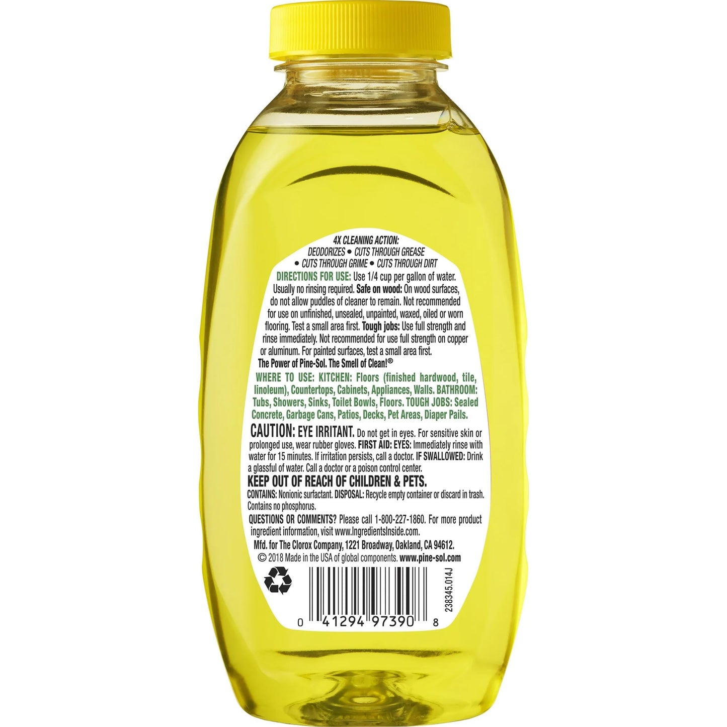 Pine-Sol Multi Surface Cleaner, 2 Pack, Concentrated Multi Purpose Cleaner and Degreaser for Kitchen and Bathroom, Makes 5 Gallons, Lemon Fresh Scent