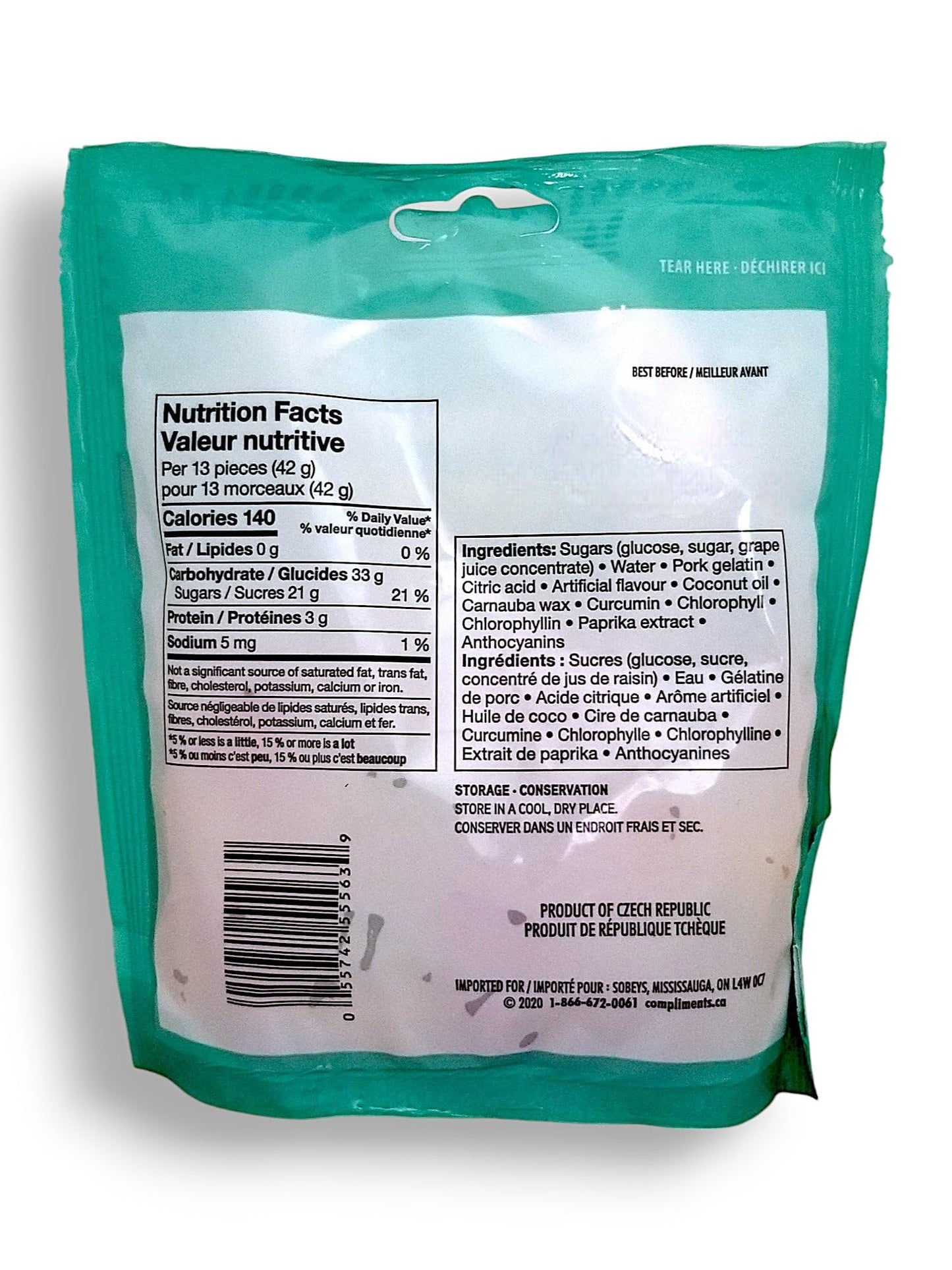 Compliments Gummy Bears Candy, 125g/4.4 oz. Bag