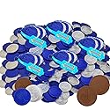 The Dreidel Company 12-Pack Blue & Silver Hanukkah Mesh Bags Milk Chocolate Coins, Hanukkah Design Gelt, Non GMO, Kosher Certified OU-D