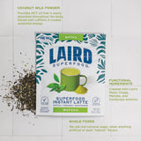 Laird Superfood Matcha Instant Latte with Adaptogens - Matcha Latte Green Tea Powder Packed with Antioxidants and Superfood Coconut Creamer - Gluten