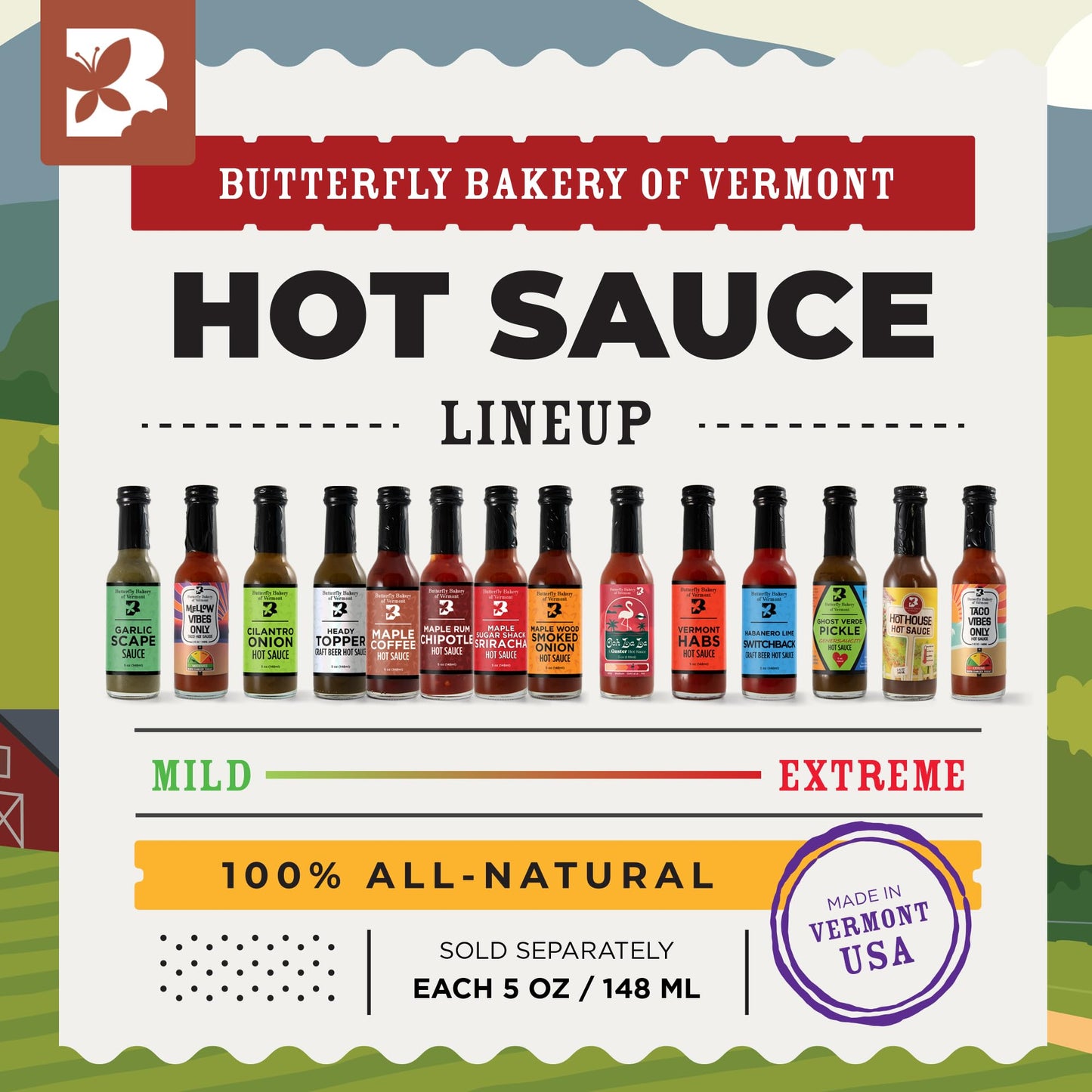 Butterfly Bakery of Vermont Maple Coffee Hot Sauce, 5 fl oz
