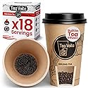 TeaVoila Instant Brew Tea in A Cup - Organic Loose Leaf Oolong Tea - Tea Infuser Built In Biocompostable 6 Cups, Each Refillable 3x, 18 Servings in