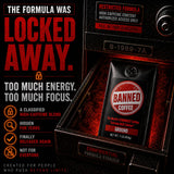 Banned Coffee™ Ground - World’s Strongest High Caffeine Coffee That Shouldn’t Be Allowed - Bold Medium-Dark Roast Arabica & Robusta Blend - Extreme