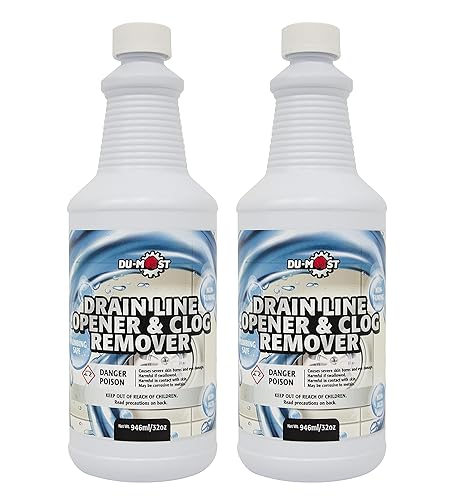 DU-MOST Drain Line Opener & Clog Remover, Concentrated Alkaline Based Cleaner, Non-Fuming, Non-Acid, Dissolve & Remove Obstructions in Clogged or