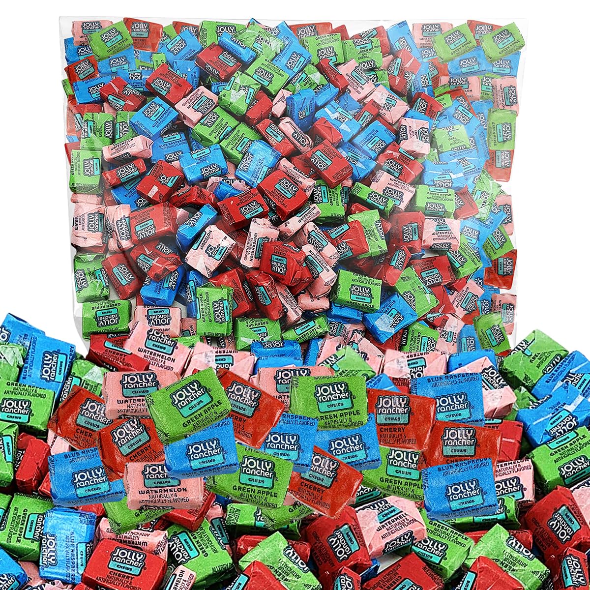 JollyRancher Fruit Chews - Delicious Original Flavors Bulk Easter Candy JollyRancher Chew for Parties, Hard Candy Individually Wrapped - Colorful