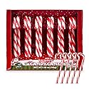 Christmas Candy Canes 12 Pack - Classic Red & White Peppermint Cane Sticks Individually Wrapped - Bulk Christmas Candy for Holiday Treats