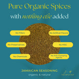 Organic Jamaican Jerk Seasoning Dry Rub for Cooking, with Salt / Jamaican Seasoning All Purpose Carribbean Spice Blend for Griling Jerk Chicken