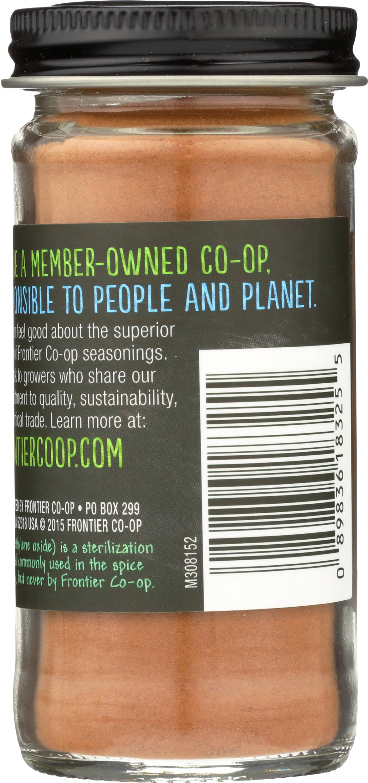 Frontier Co-op Ground Korintje Cinnamon, Gourmet Indonesian Cinnamon, Kosher | 1.92 Ounce (Pack of 1)