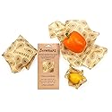 BeeWRAPZ Reusable Beeswax Wraps for Food | Eco Friendly & Organic | Vegan & Plastic-Free Food Storage | Biodegradable |Pack of 3 Beeswax Food Wraps
