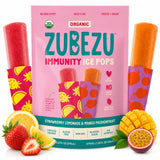 ZuBeZu Organic Immunity Ice Pops - Natural Support for Children’s Immune System with Elderberry, Vitamin C & D, and Zinc - No Added Sugar and 100%