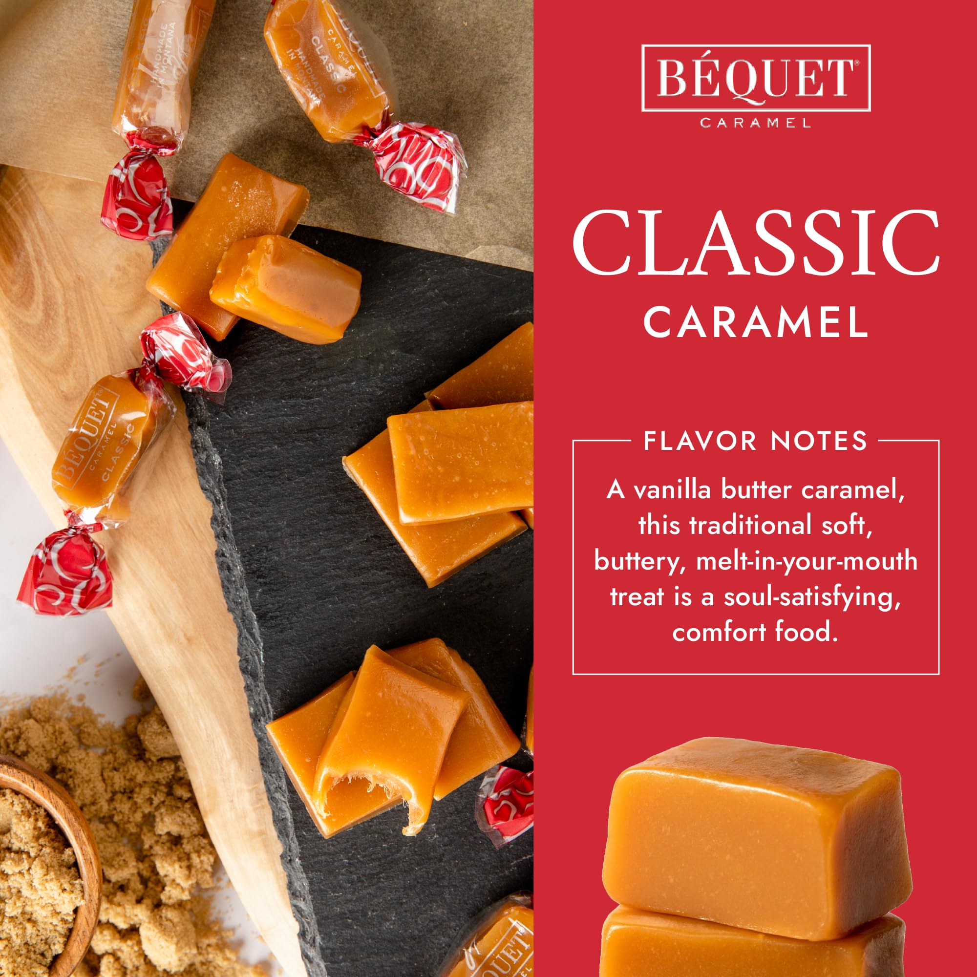 Béquet Classic Caramels - Soft, Individually Wrapped Gourmet Caramel Candy, Gluten?Free & Kosher - 5-Pound Box