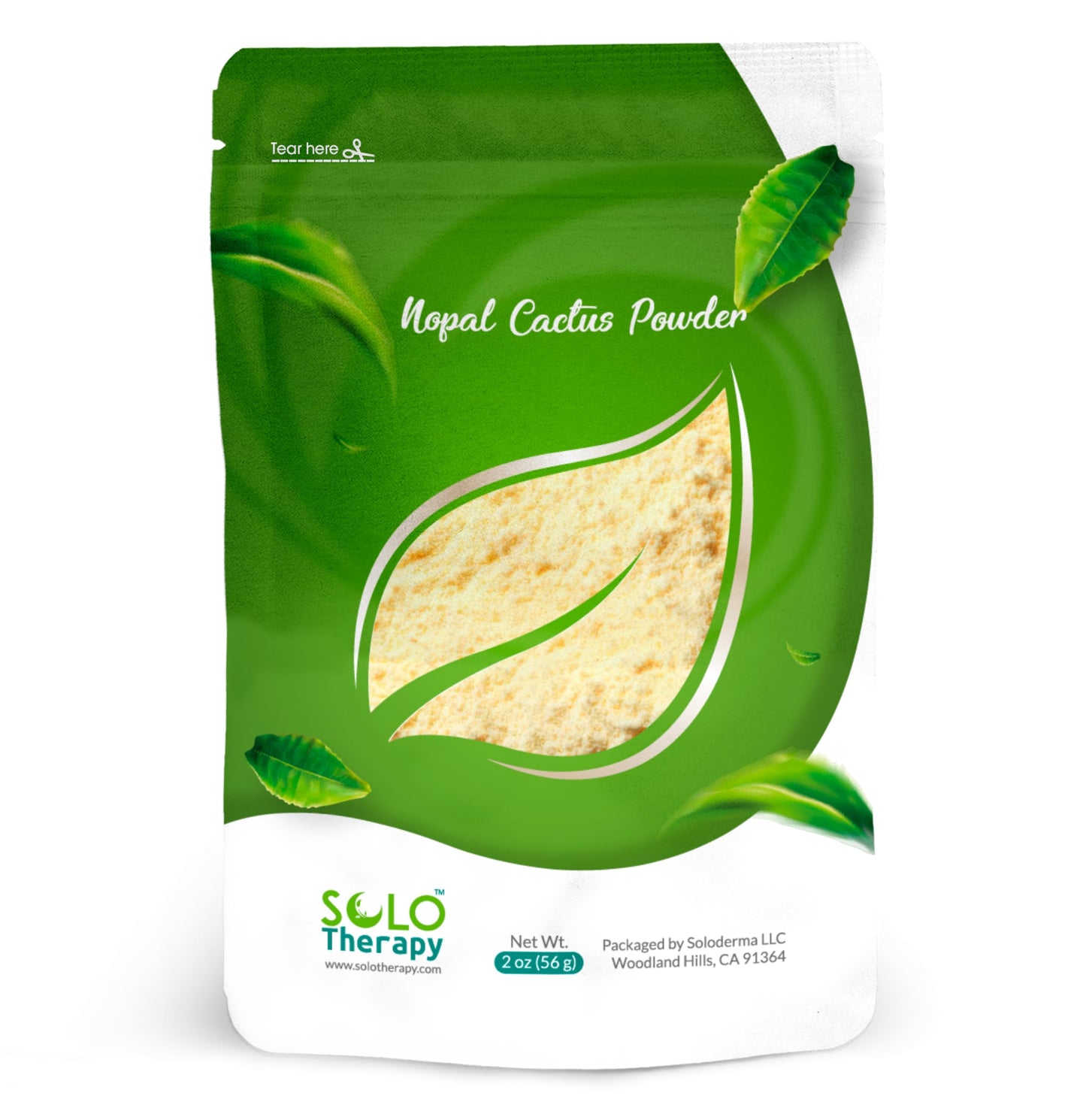 Nopal Cactus Powder, 56 Grams, Opuntia Streptacantha Herbal Tea - Resealable Bag